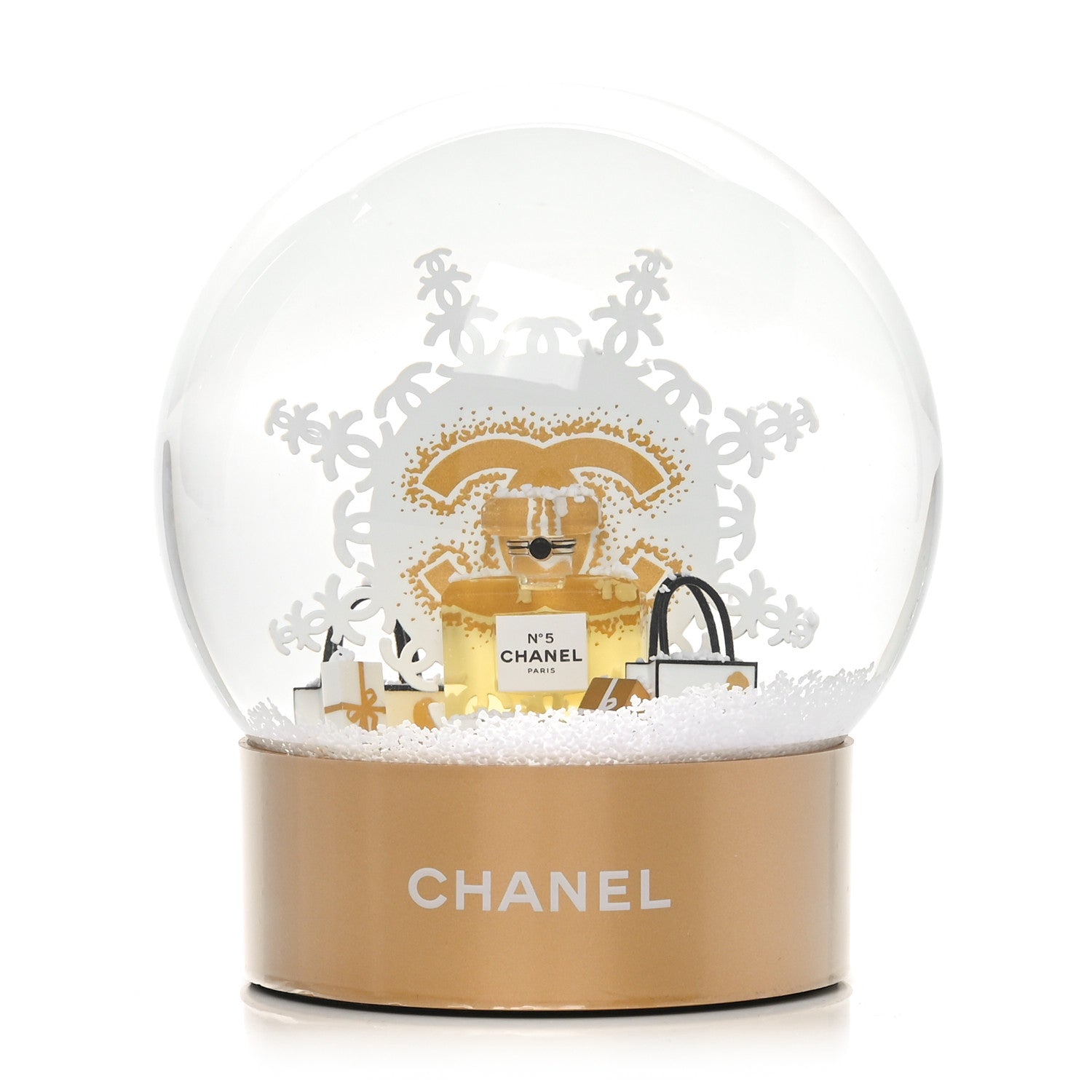 Chanel Glass N°5 Perfume Bottle Snow Globe 1 of 4