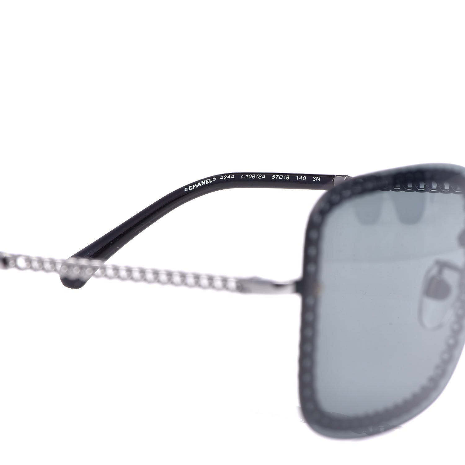 Chanel Square Removable Chain Sunglasses 4244 Grey 5 of 9