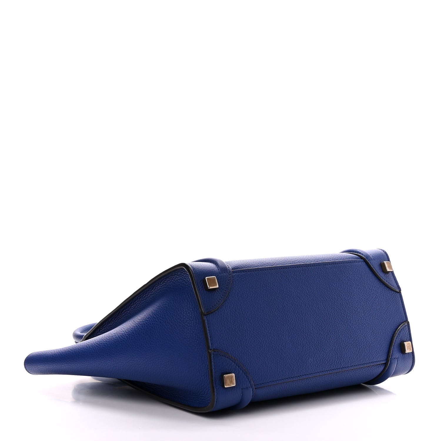 Celine Drummed Calfskin Micro Luggage Indigo 4 of 9