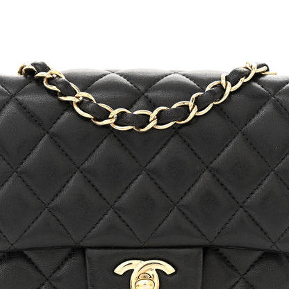 Chanel Lambskin Quilted Mini Square Flap Black 8 of 14