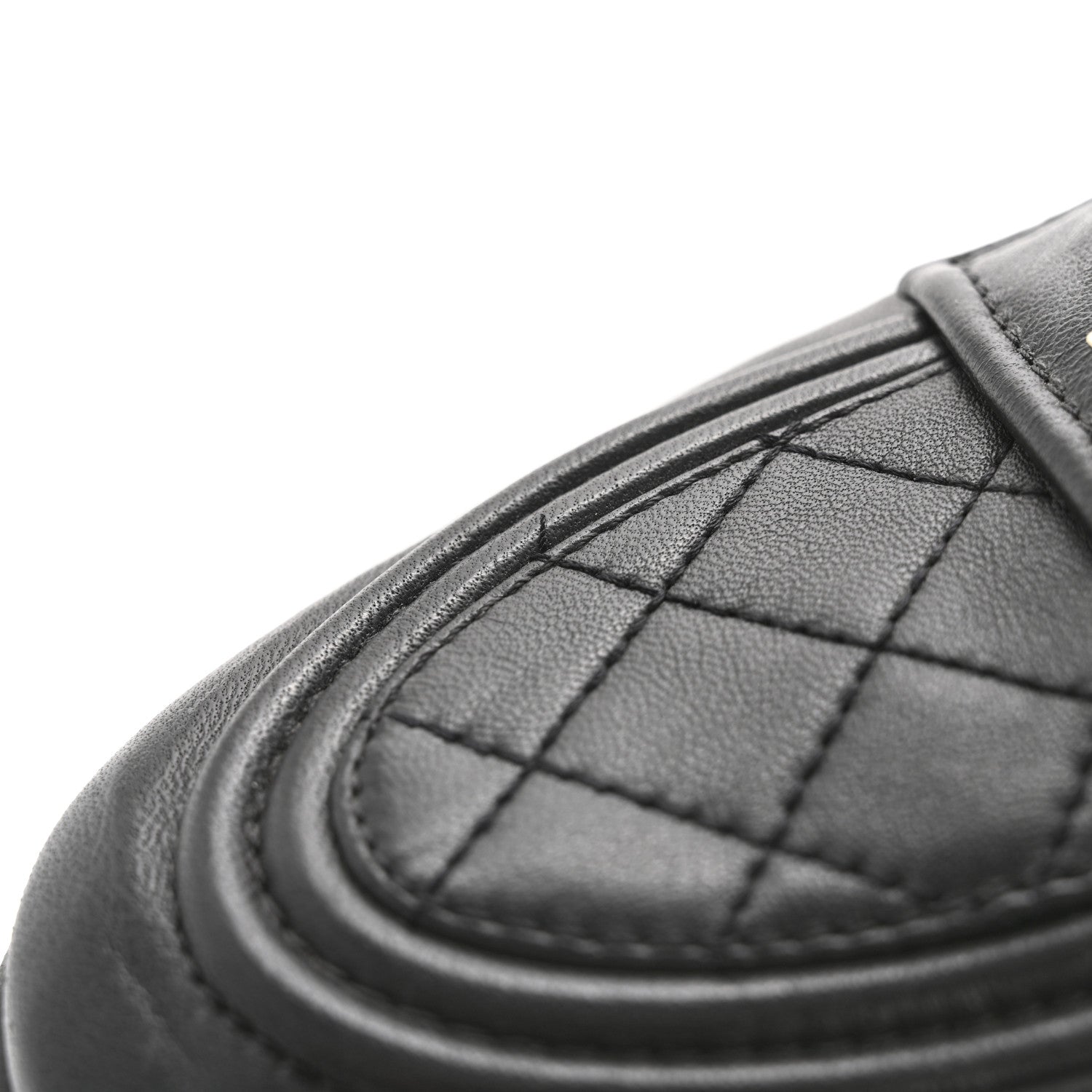 Chanel Lambskin Quilted Boy Loafers 39.5 Black 10 of 11