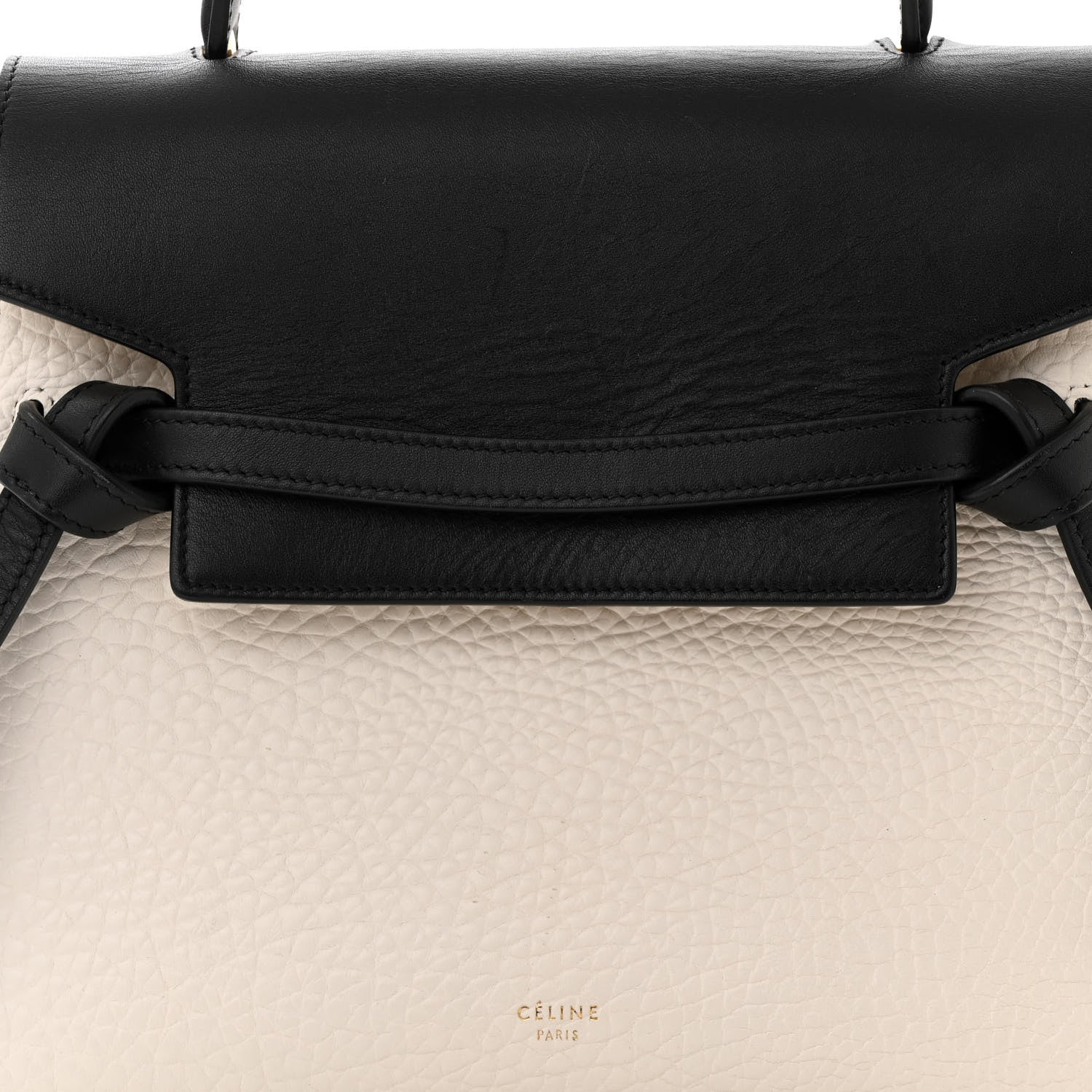 Celine Bullhide Micro Belt Bag Black White 9 of 11