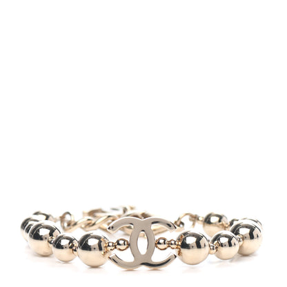 Chanel Metal Beaded CC Bracelet Gold 1 of 3