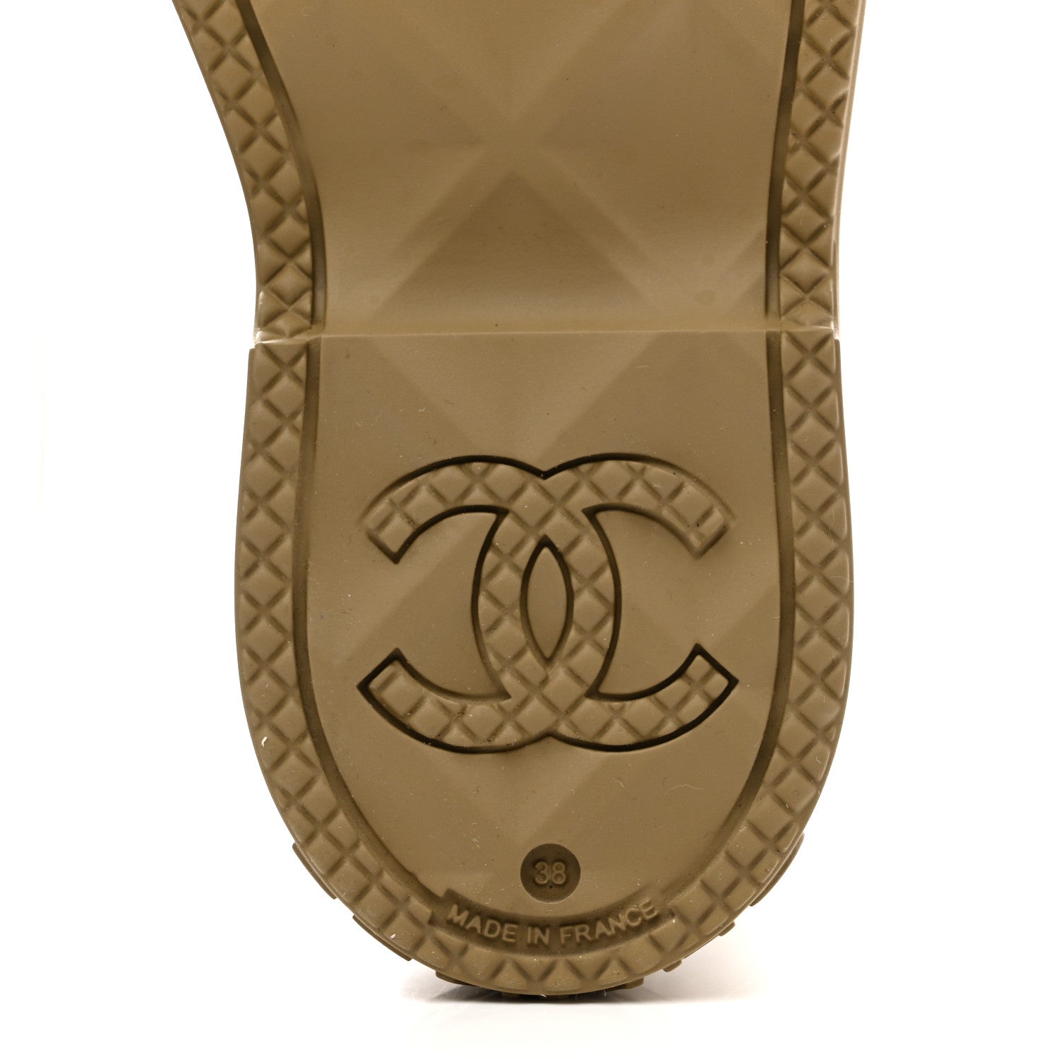 Chanel Caoutchouk CC High Boots 38 Dark Beige 8 of 9
