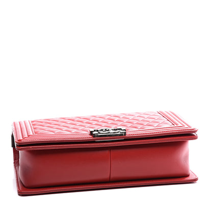 Chanel Lambskin Quilted New Medium Boy Flap Red 3 of 9
