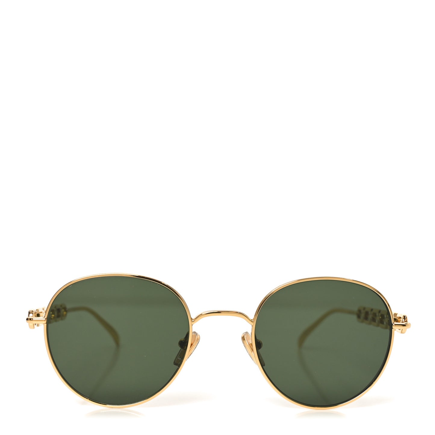 Metal My LV Chain Round Sunglasses Z2475U Gold