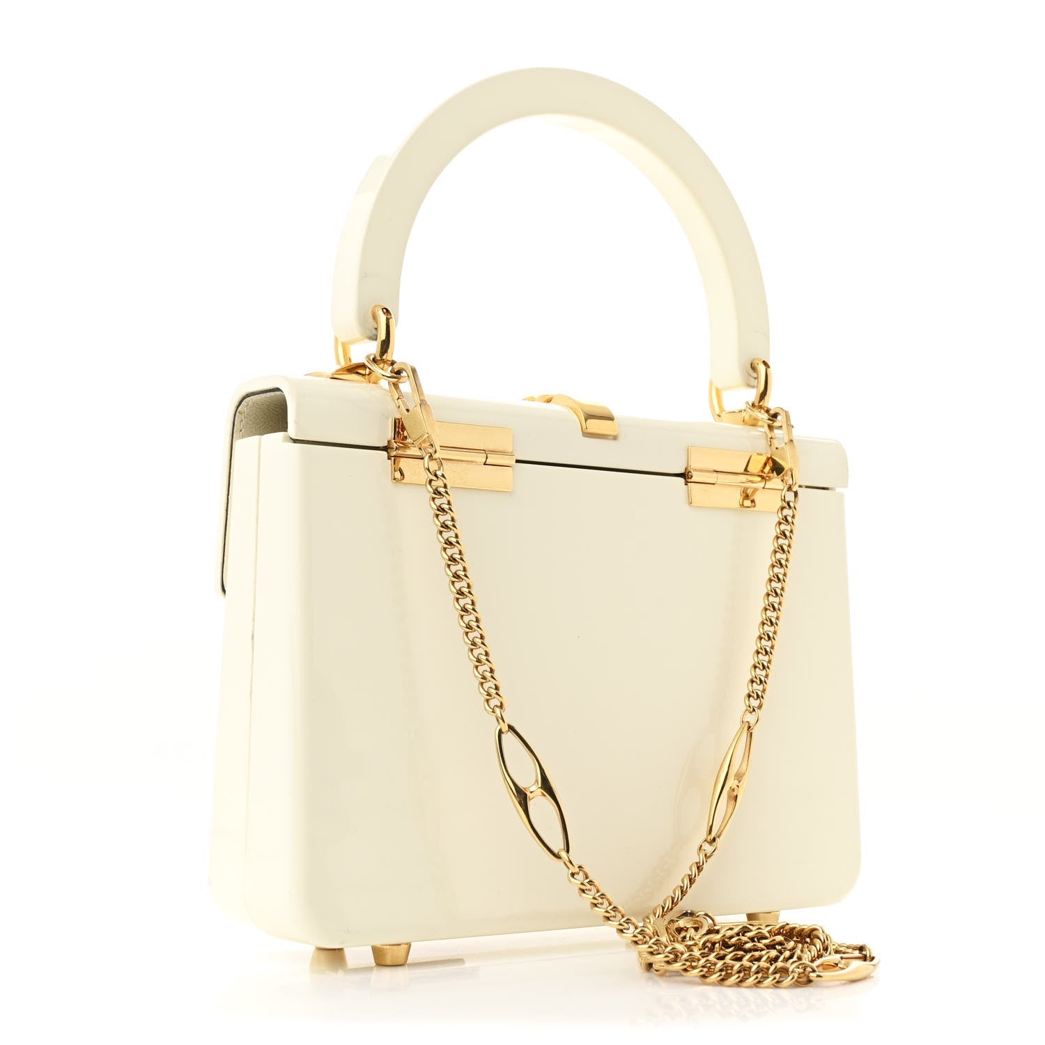 Gucci Plexiglass Mini Sylvie 1969 Top Handle Bag Ivory 3 of 14