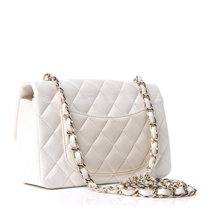 Chanel Lambskin Quilted Mini Rectangular Flap White 5 of 11