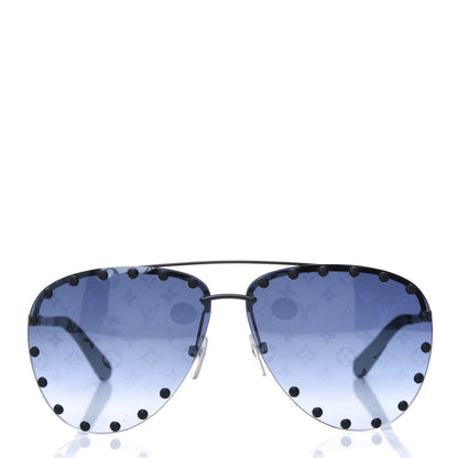 Louis Vuitton Monogram The Party Aviator Sunglasses Z0971U Black 2 of 4