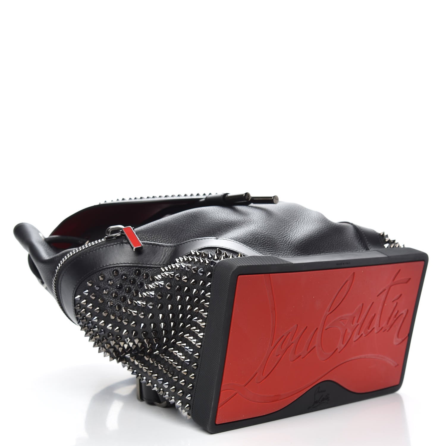 Christian Louboutin Calfskin Spiked Explorafunk Backpack Black 3 of 7