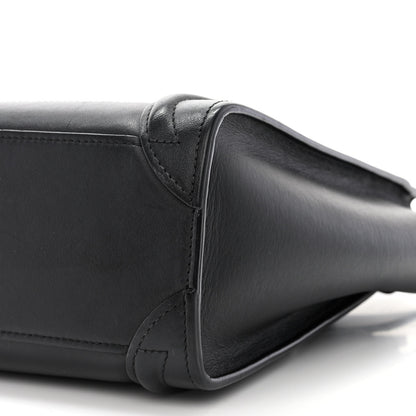 Celine Smooth Calfskin Nano Luggage Black 10 of 10