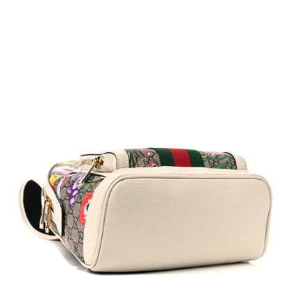 Gucci GG Supreme Monogram Flora Web Small Ophidia Day Backpack White 3 of 10