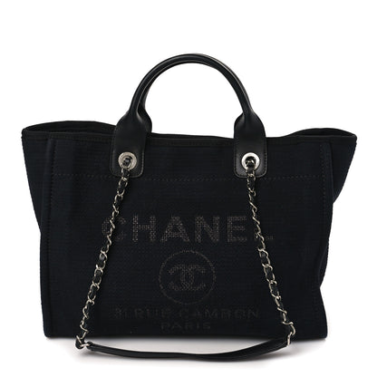 Chanel Mixed Fibers Small Deauville Tote Black 3 of 10