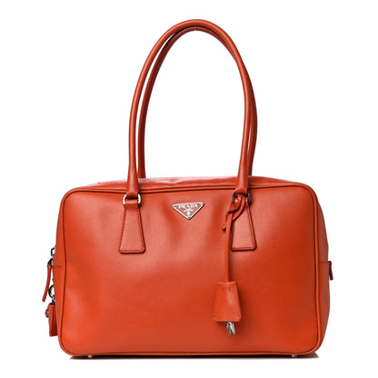 Prada Saffiano Lux Bowler Fuoco 1 of 20