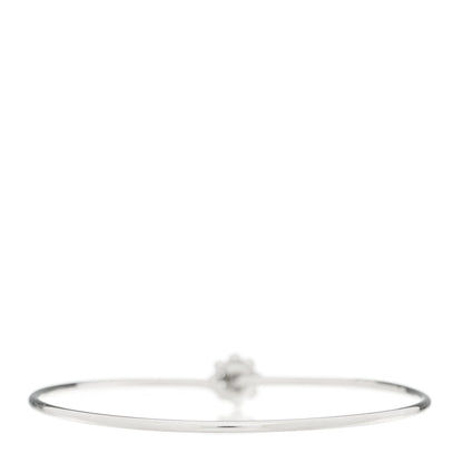 Tiffany 18K White Gold Diamond Flower Wire Bracelet 2 of 3