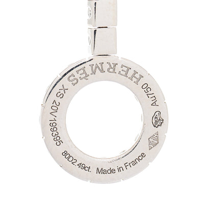Hermes 18K White Gold Diamond Finesse Link Bracelet XS 3 of 3