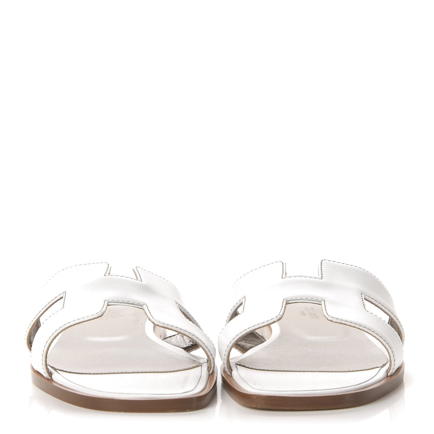 Box Calfskin Oran Sandals 37 White