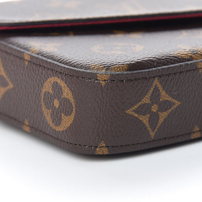Louis Vuitton Monogram Pochette Felicie Chain Wallet Fuchsia 12 of 14