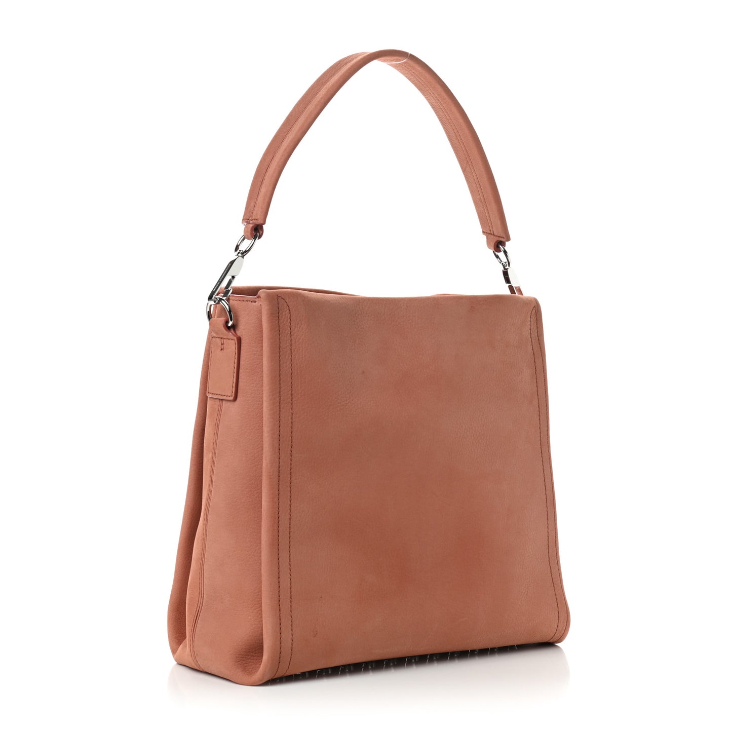 Nubuck Darcy Hobo Terracotta Silver Hardware