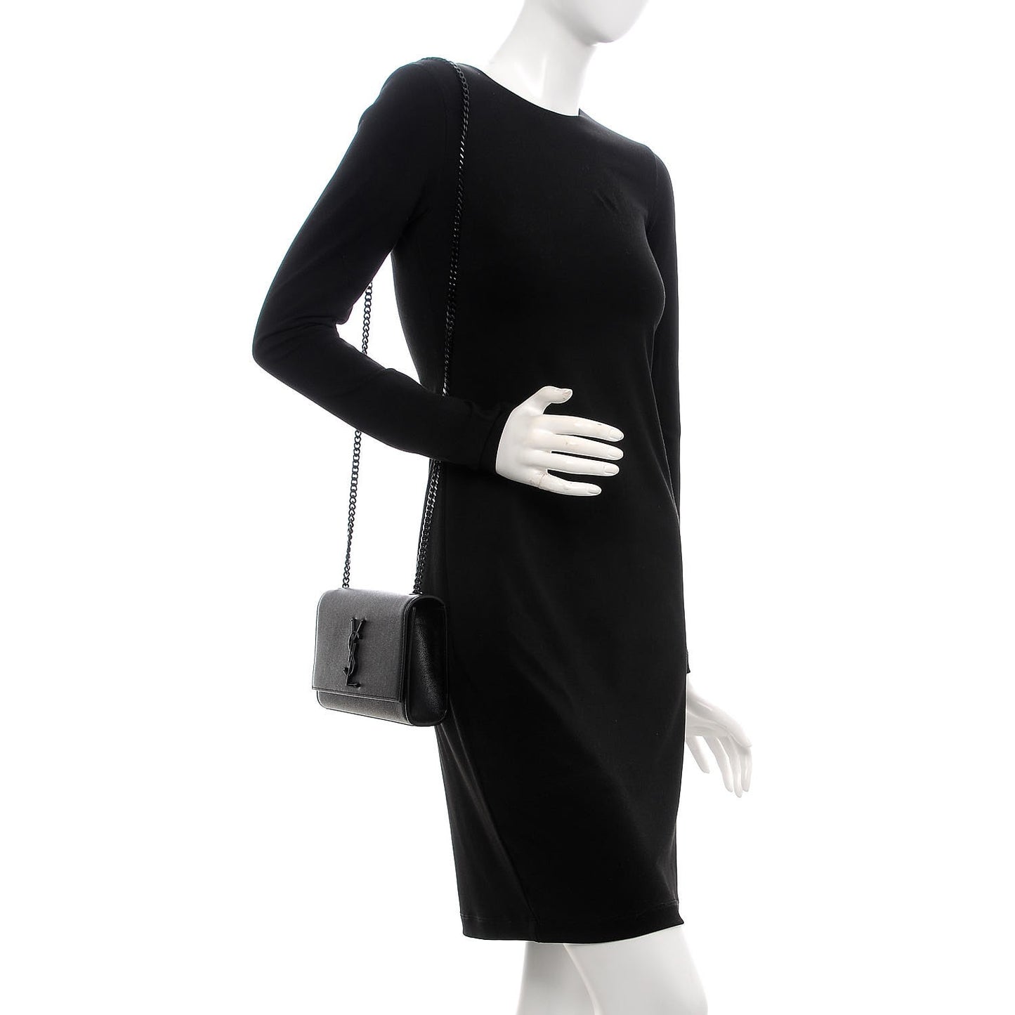 Grain De Poudre Small Monogram Kate Satchel Black