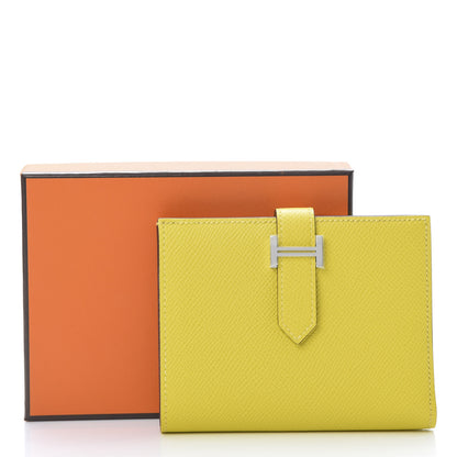 Hermes Epsom Verso Bearn Compact Wallet Lime Mauve Silvestre 8 of 8