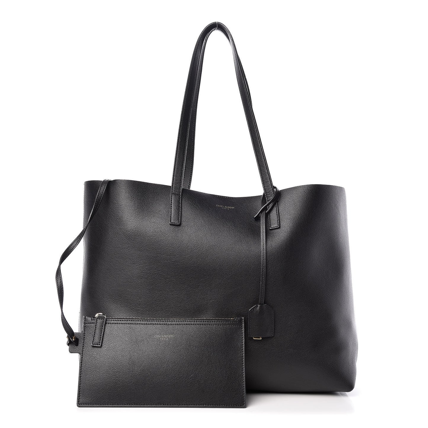 Calfskin Large Shopping Tote Black