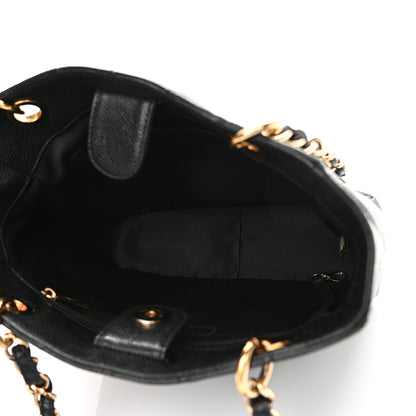 Chanel Caviar Quilted Petit Shopping Tote PST Black 5 of 12