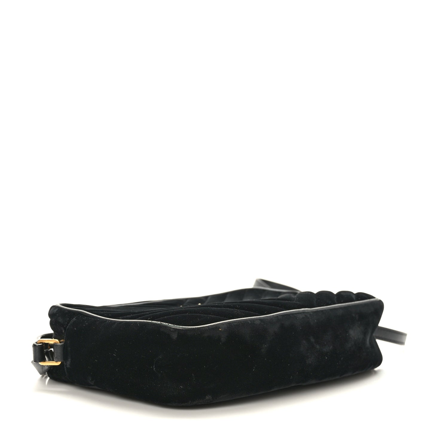 Velvet Matelasse Monogram Lou Camera Bag Black