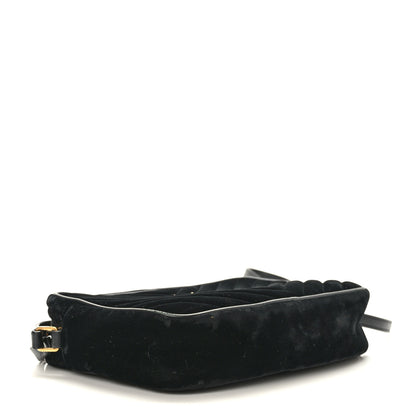 Saint Laurent Velvet Matelasse Monogram Lou Camera Bag Black 4 of 9