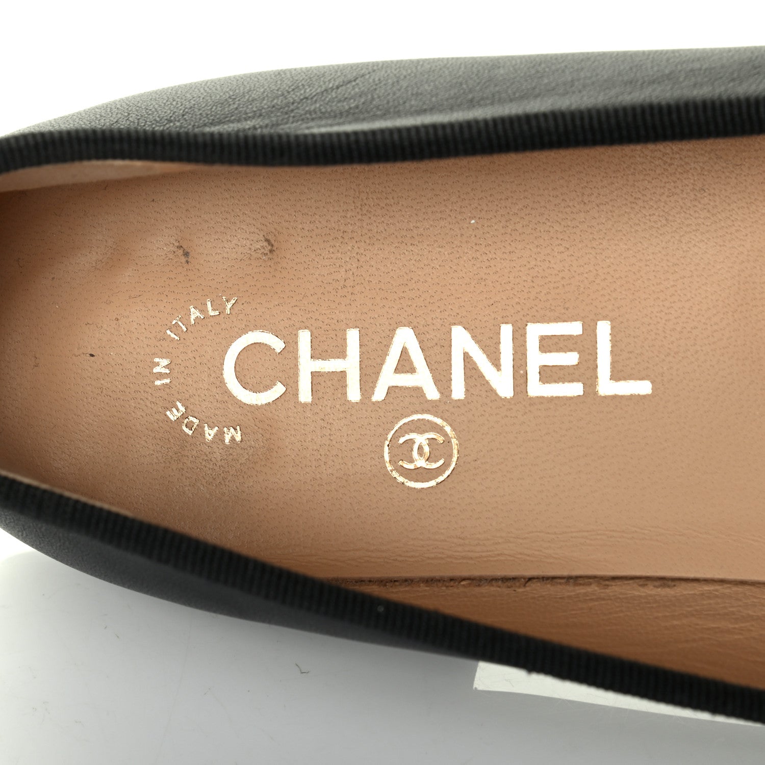 Chanel Lambskin Patent Cap Toe Ballerina Flats 41 Black 5 of 6