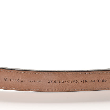 Gucci Metallic Calfskin Crystal Interlocking G Belt 110 44 Golden Beige 3 of 5