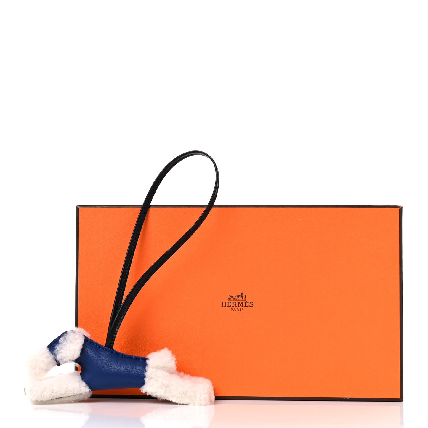 Milo Lambskin Shearling Budy Charm Bleu Saphir