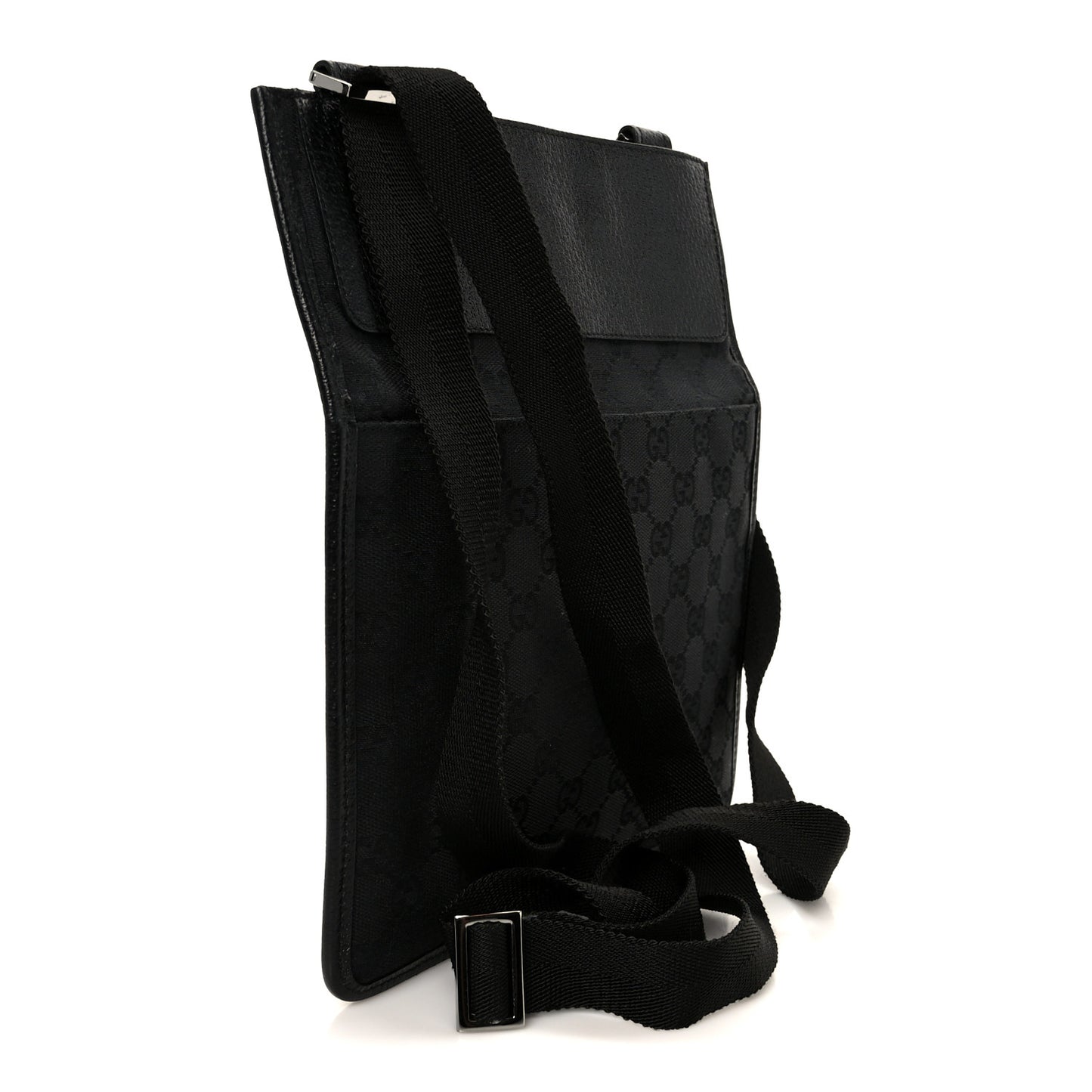 GG Monogram Messenger Crossbody Bag Black