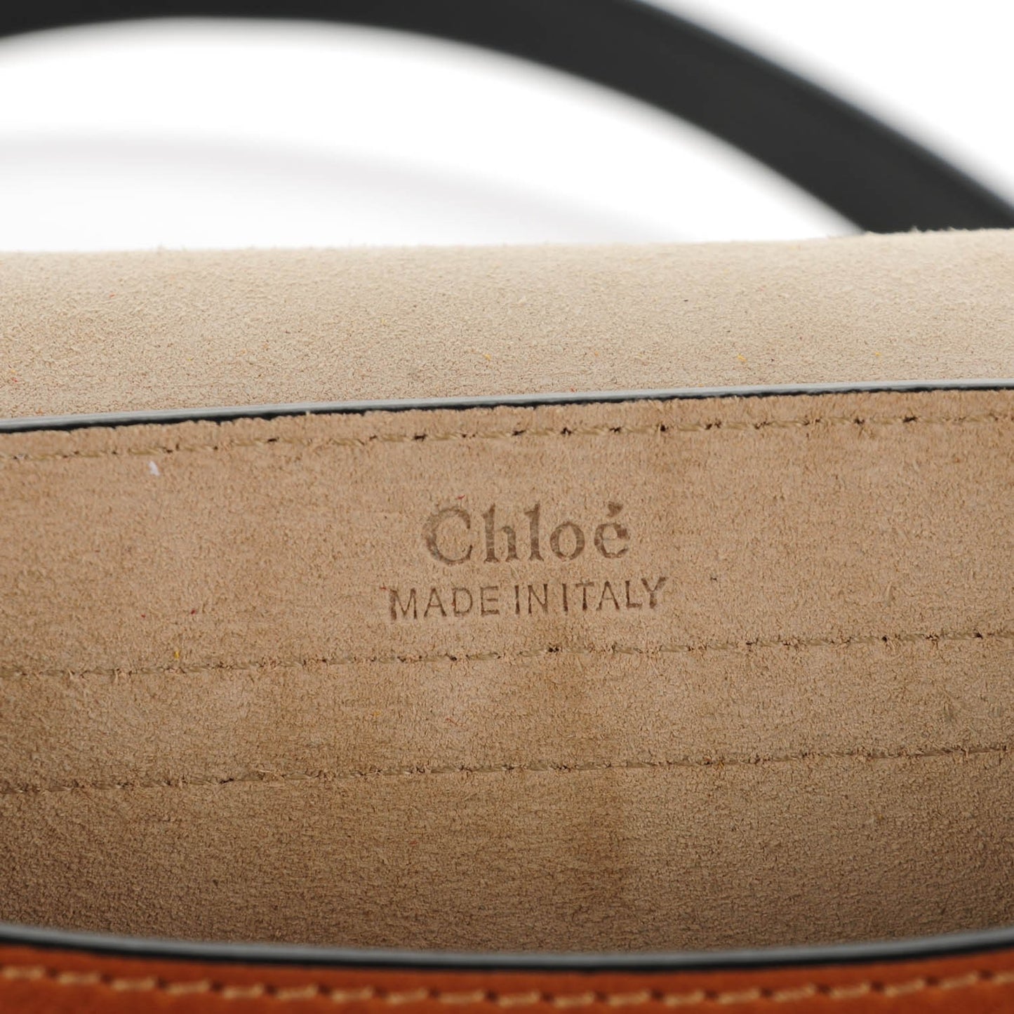 Calfskin Suede Mini Hudson Tassel Shoulder Bag Mustard Brown