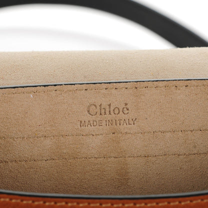 Chloe Calfskin Suede Mini Hudson Tassel Shoulder Bag Mustard Brown 6 of 7