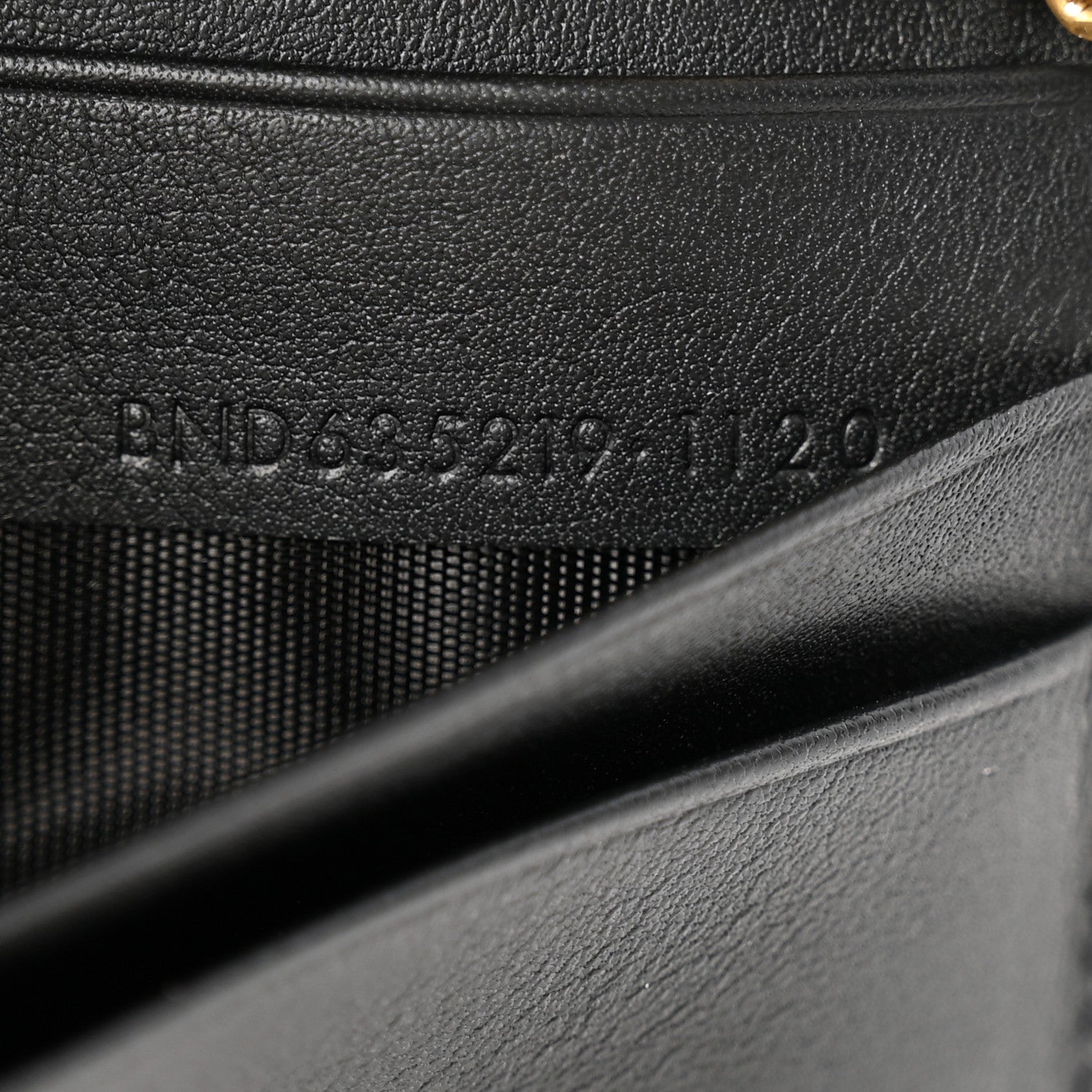 Saint Laurent Calfskin Monogram Tropical Print Chain Card Case Red Black 8 of 14