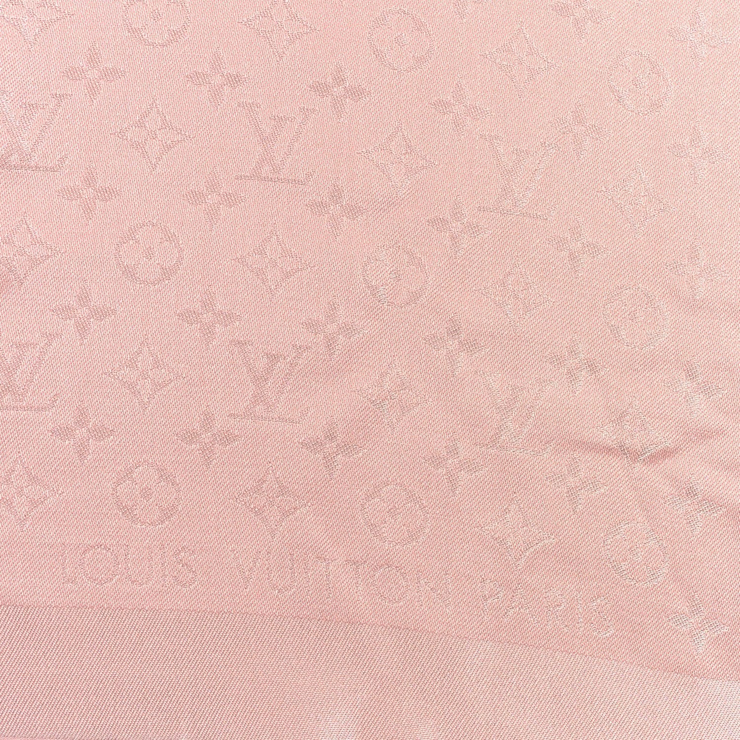 Louis Vuitton Silk Lurex Wool Monogram Shine Shawl Rose Velours 2 of 3