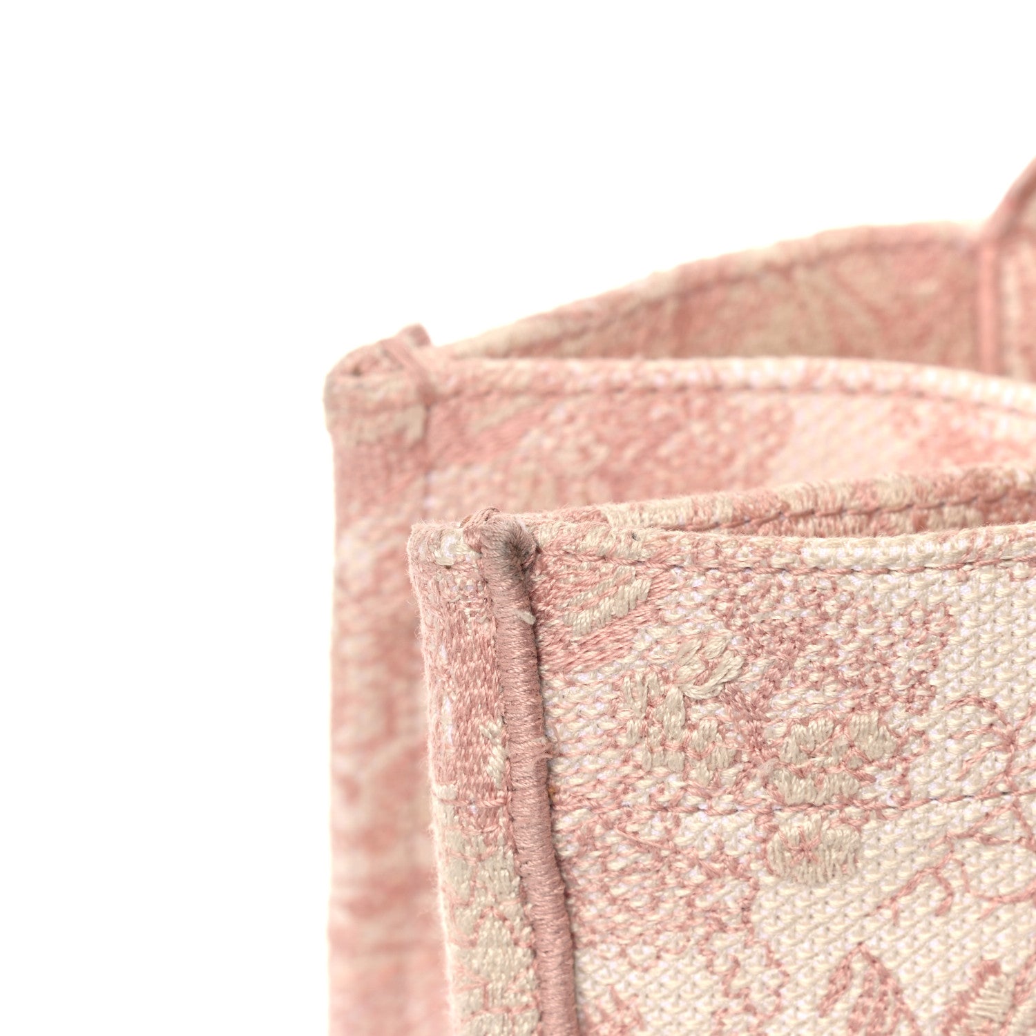 Christian Dior Canvas Embroidered Medium Dioriviera Toile De Jouy Book Tote Rose 12 of 18