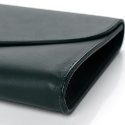 Mansur Gavriel Calfskin Envelope Flat Clutch Dark Green 8 of 13