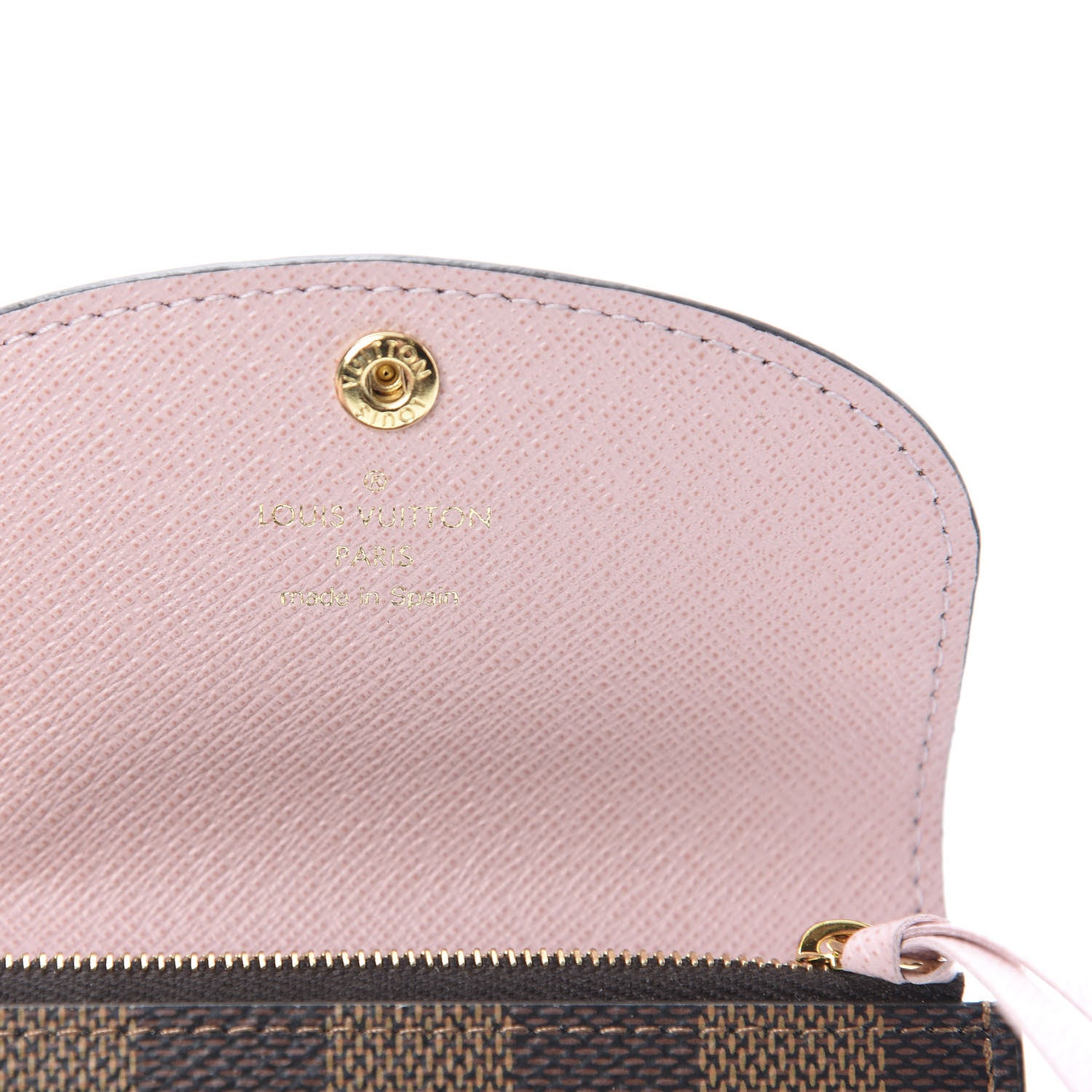 Louis Vuitton Damier Ebene Rosalie Coin Purse Rose Ballerine 6 of 8
