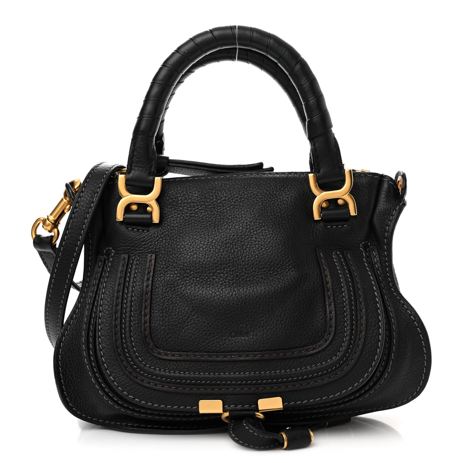 Chloe Calfskin Mini Marcie Satchel Black 1 of 10