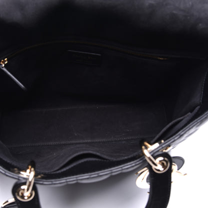 Christian Dior Lambskin Cannage Large Lady Dior Black 6 of 10