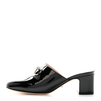 Gucci Patent Lexi Horsebit Mules 36.5 Black 1 of 11