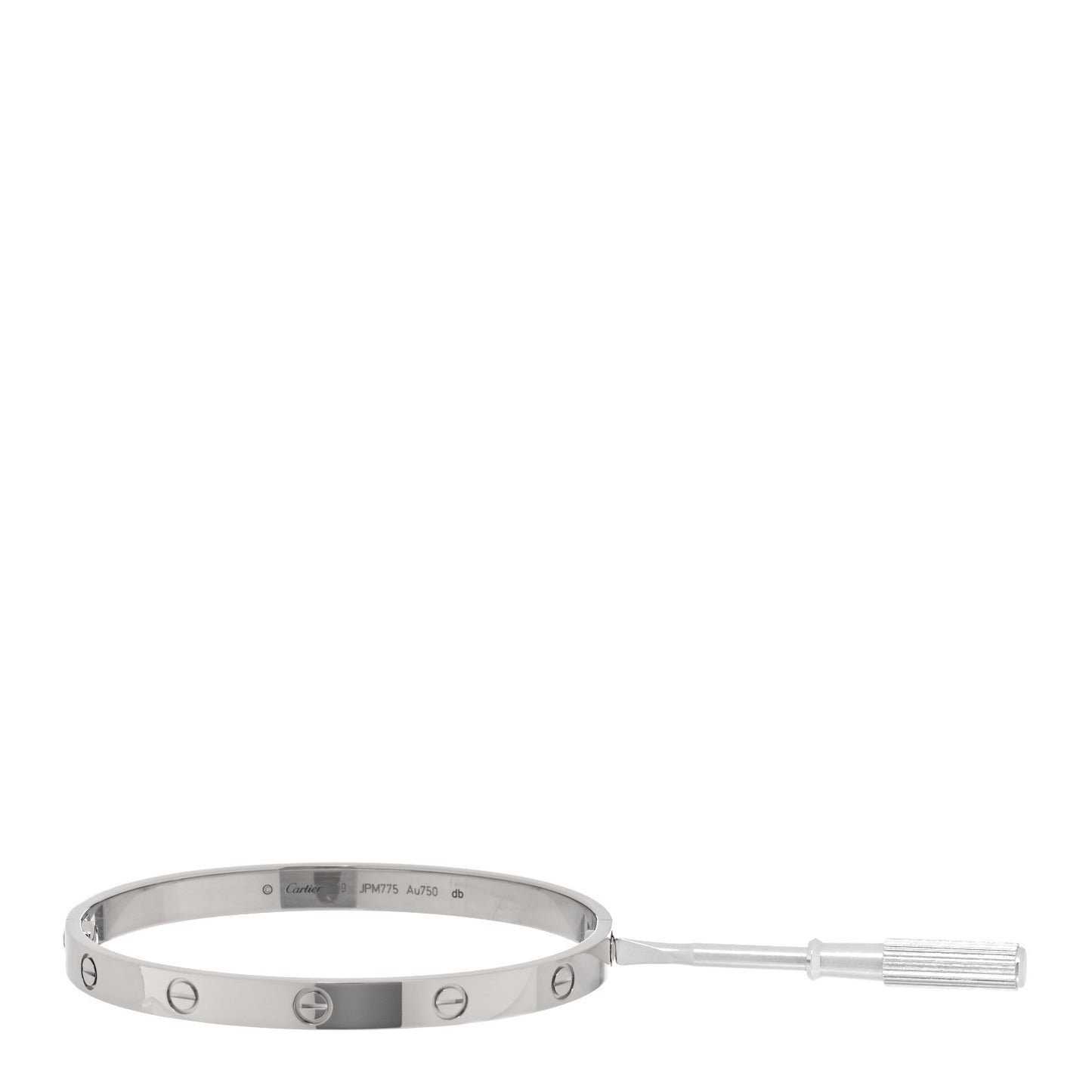 18K White Gold LOVE Bracelet 19