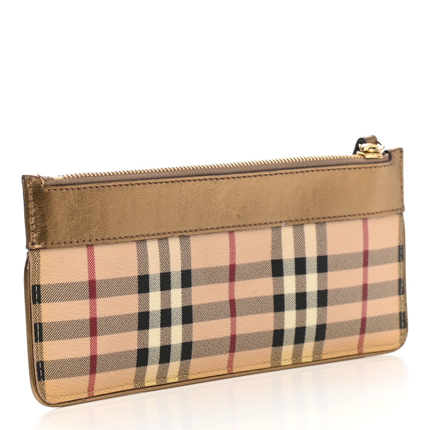 Haymarket Check Zip Pouch Gold