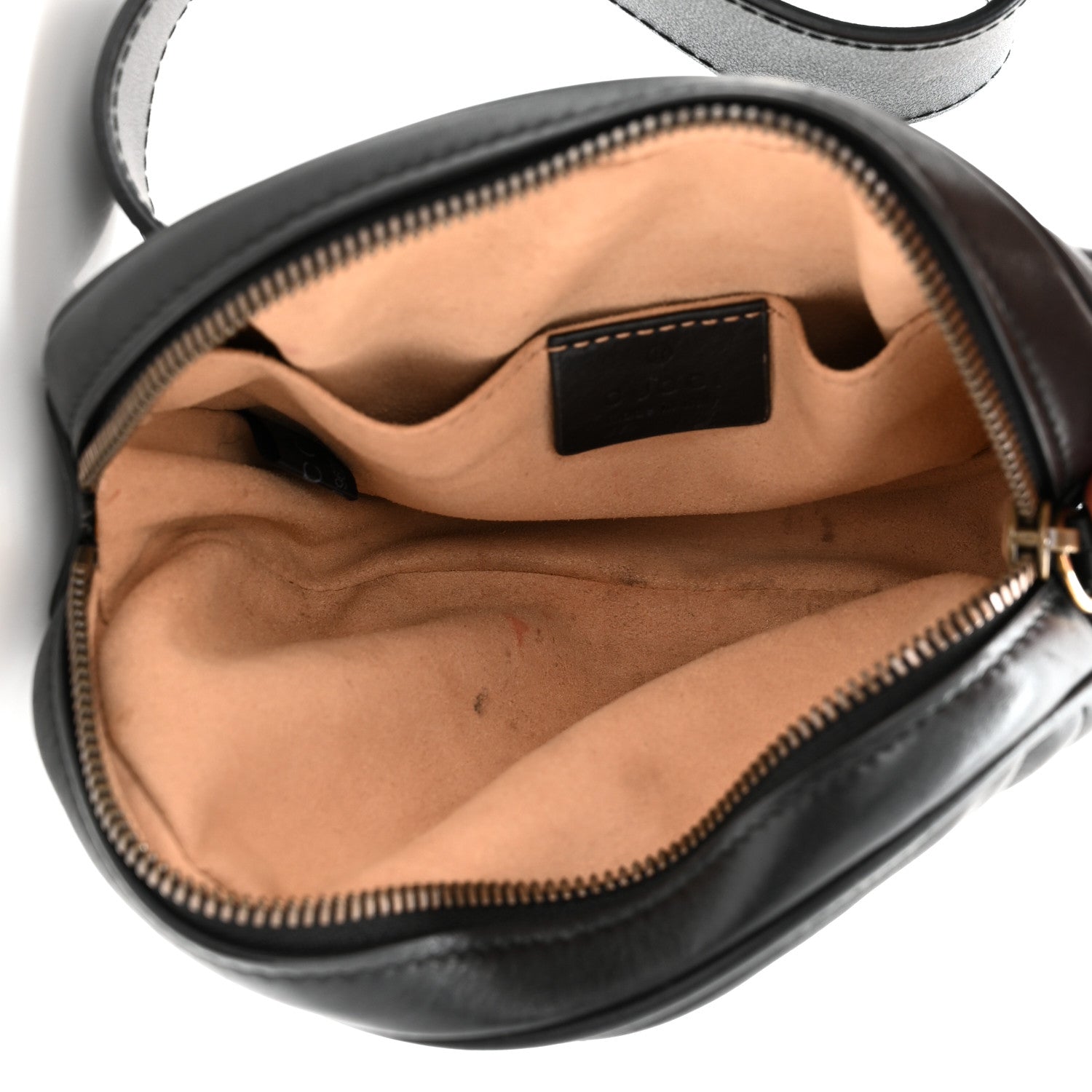 Gucci Calfskin Matelasse GG Marmont Belt Bag 85 34 Black 4 of 11
