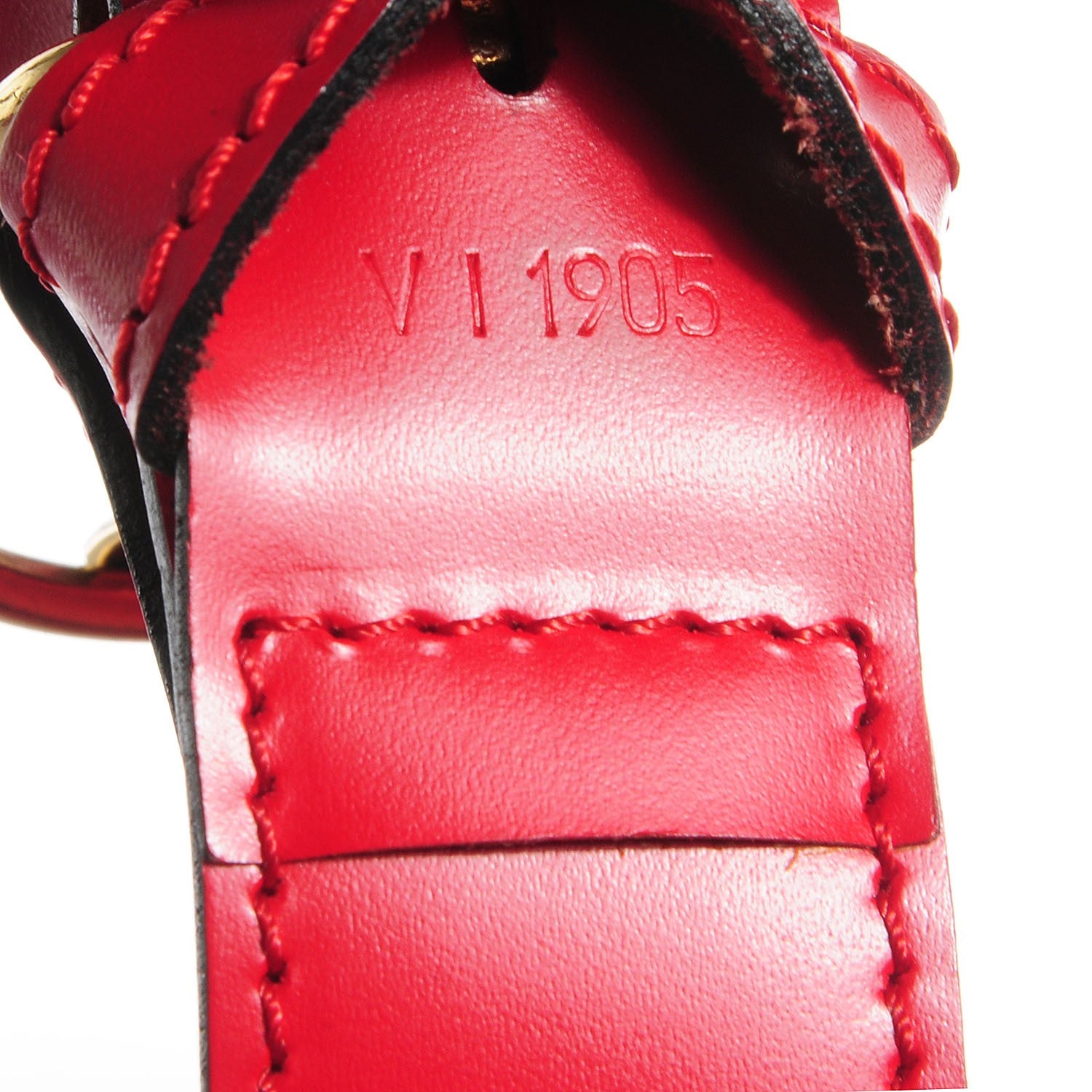 Louis Vuitton Epi Sac D'Epaule Castillan Red 6 of 7