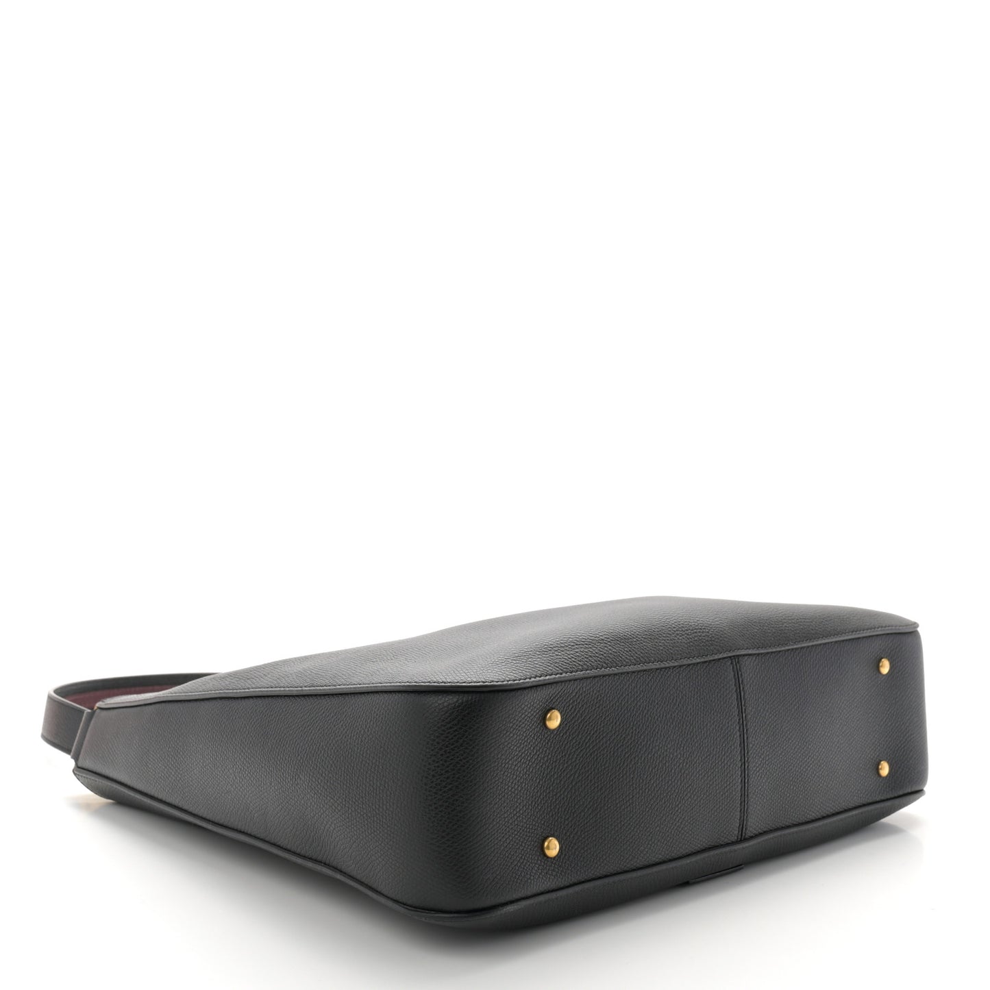 Grainy Calfskin VSling Hobo Bag Black