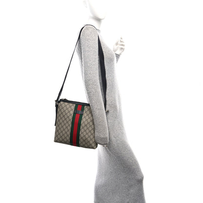 Gucci GG Supreme Monogram Web Messenger Bag Black 2 of 10