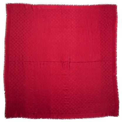 Louis Vuitton Silk Wool Monogram Shawl Pomme D'Amour 3 of 5